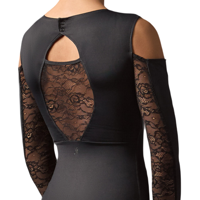 Move Cold Shoulder Arabel Long Sleeve Lace Leotard