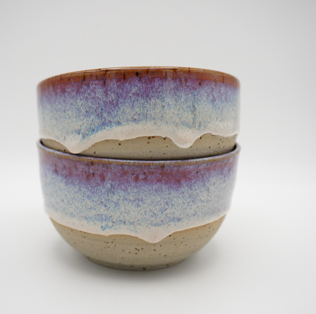 Skål - gradient lyserød, blå og hvid