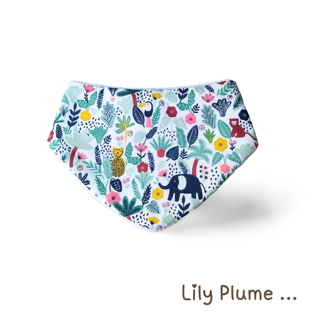 Bavoir de dentition éléphants