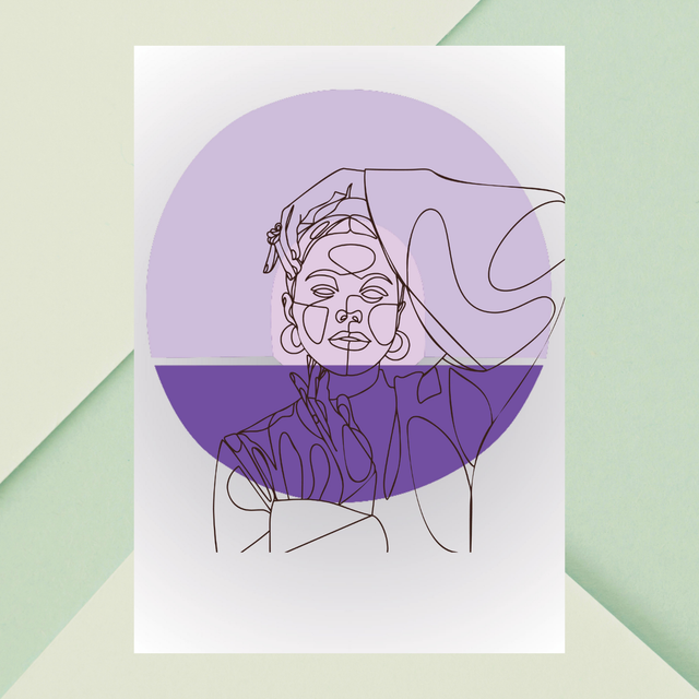 IIIustration de Art Linéaire Élégant - Femme avec le Bras Levé / Elegant Line Art Woman with Raised Arm - Minimalist Art Print