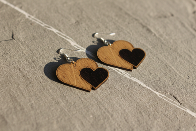 BOUCLE D'OREILLE N°15 : COEUR Coeur