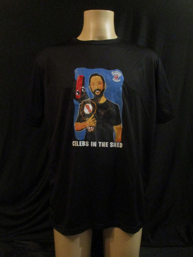 Kevin 'Green Machine' Greenwood Picture T-Shirt MENS ADULT 100% Polyester Crew Neck BLACK (X-Large) Top