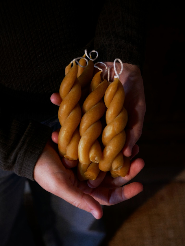 Bougies twistées double mèche JOIE