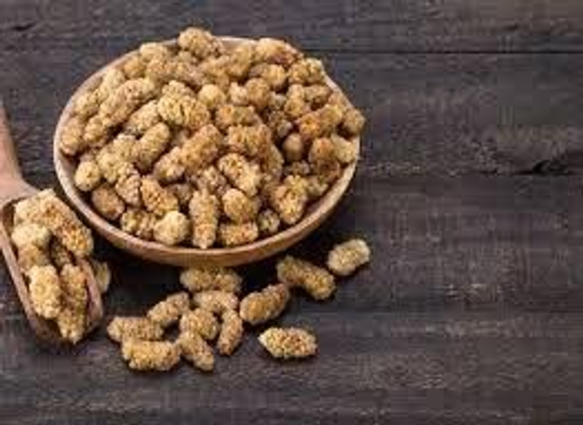 Mûres blanches séchées – Goût doux et sucré 100g