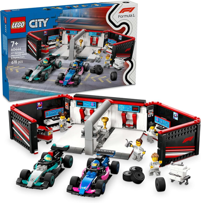 Lego City 60444 F1 Garage &amp; Mercedes-AMG &amp; Alpine Cars