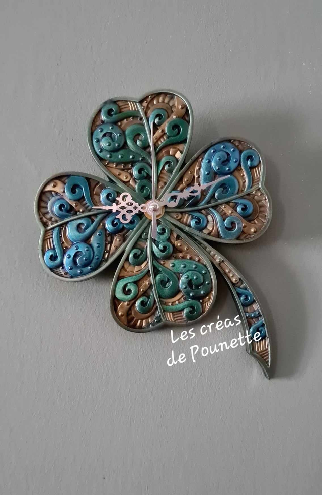 Horloge trèfle à 4 feuilles