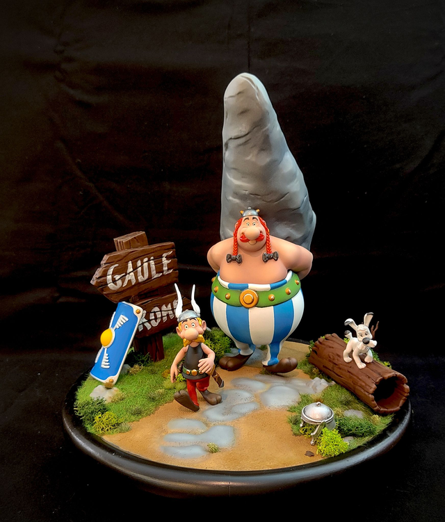 DIORAMA ASTERIX &amp; OBELIX Fan Art (Vendu)