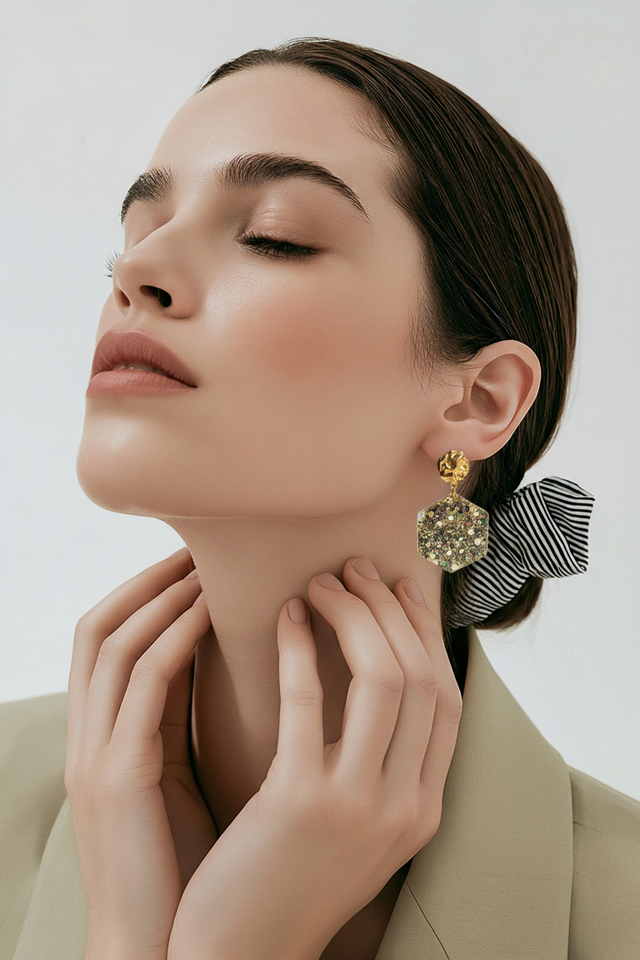 Boucles Octogone - Collection Champagne nocturne 