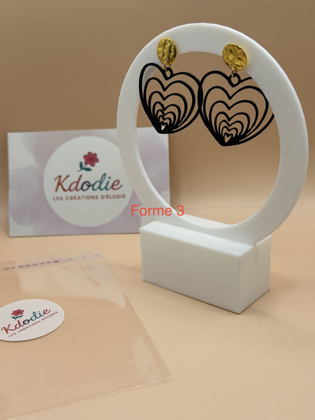 Boucles d'oreilles Coeur - Attaches Fantaisies