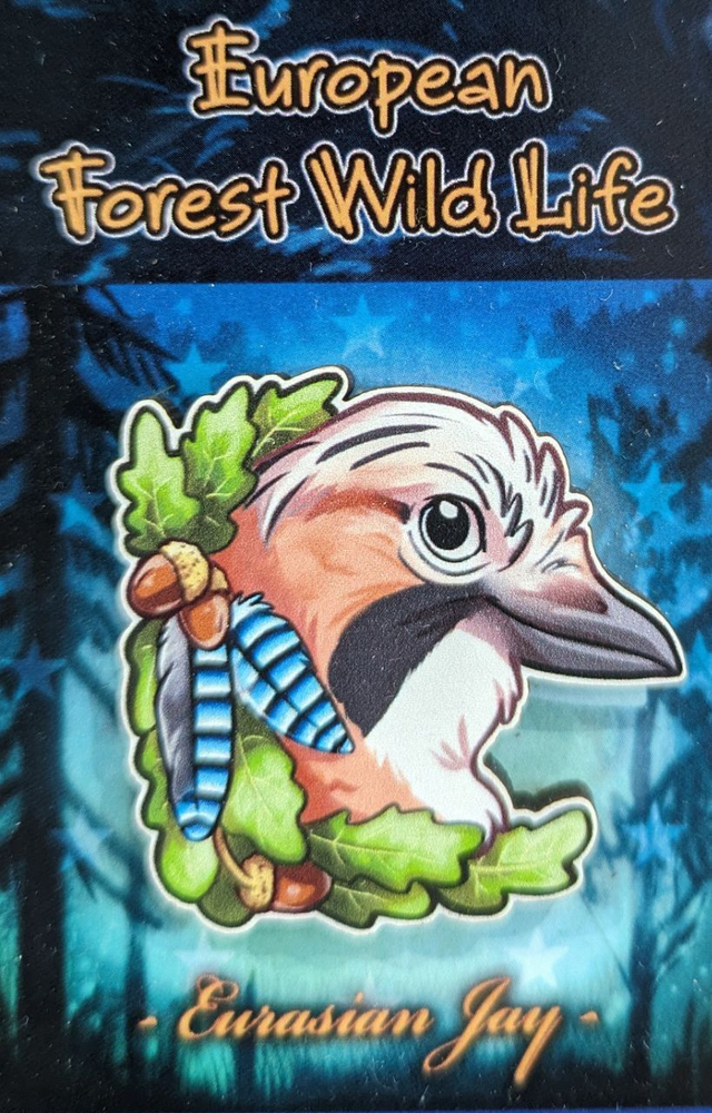 Wooden pin Eurasian jay