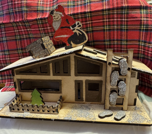Large Santa on the Roof House