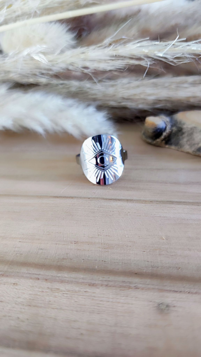 Bague Oeil acier