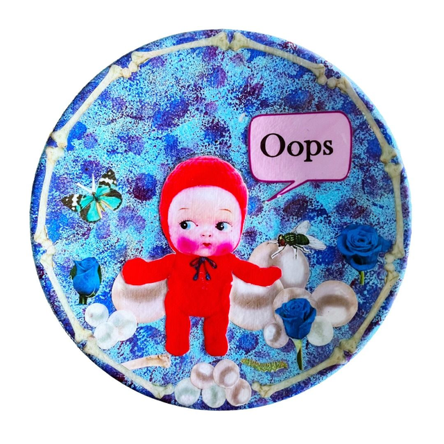 "Oops" Blue Upcycled Trinket Dish - House of Frisson