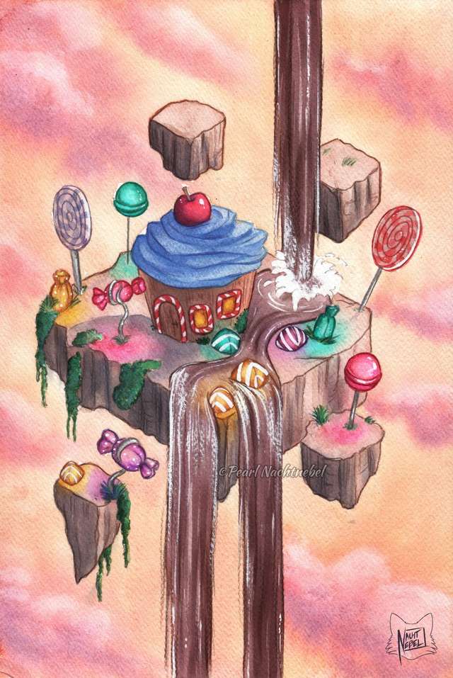 Poster aquarelle - La maison de la sorcière 