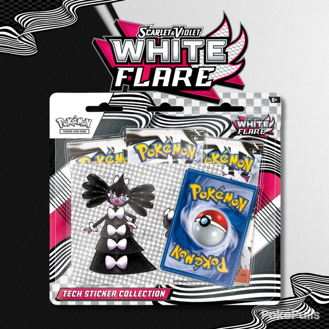 Pokémon TCG: SV10.5 White Flare - Tech Sticker Collection (julkaisu 1.8.2025) MAX 3 kpl/asiakas