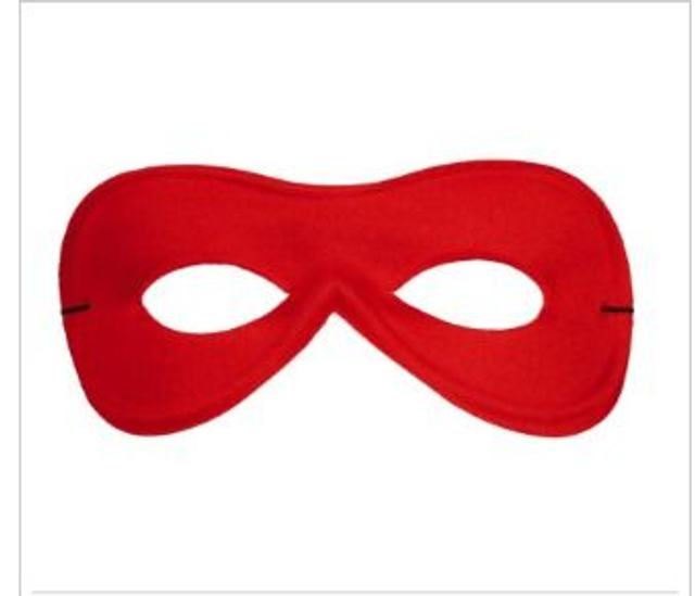 CARNEVALE,   MASCHERA PIERROT ROSSA  IN SETA “EXTRA”