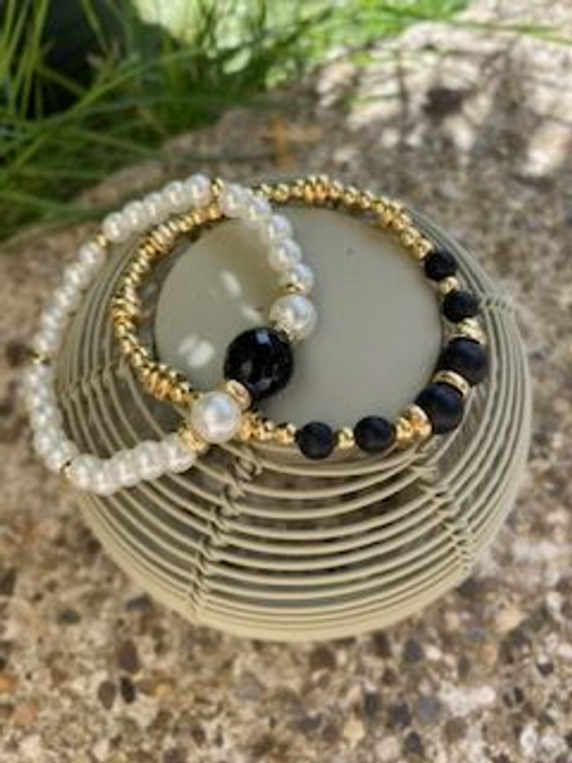 Duo Perles et Onyx 