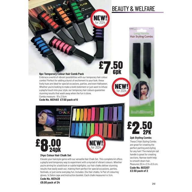 24pc Colour Hair Chalk Set