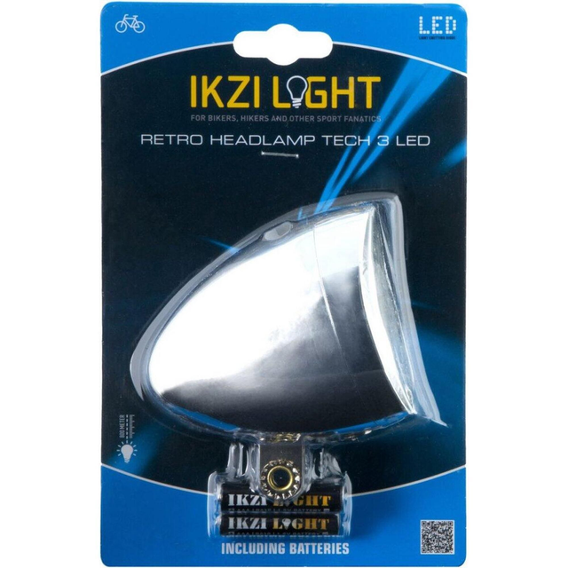 IKZI LICHT Koplamp Retro 3 LED - Zwart of Chroom