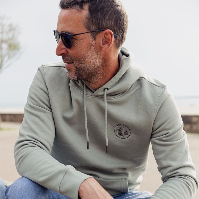 HOODIE VERT AMANDE