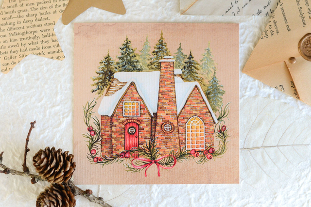 Christmas House Greeting / Postcard