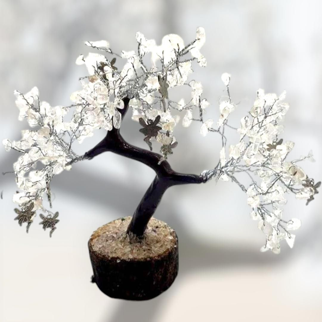Arbre &quot;Cristal de roche&quot; &amp; fées 