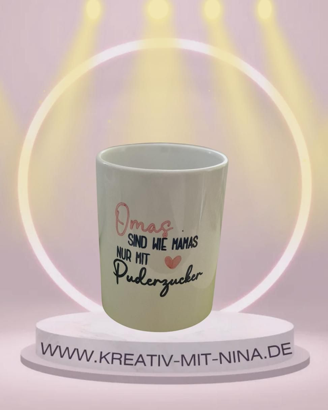 Tasse Oma sind wie Mamas nur mit Puderzucker