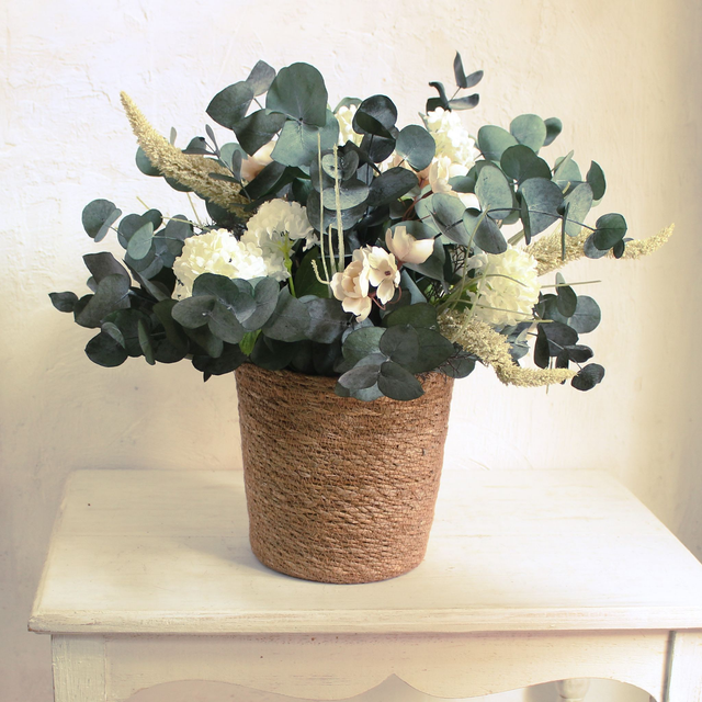 CL283 CESTO EUCALIPTO PRESERVADO. 50x50cm