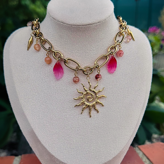 Collier HÉLIOS quartz hematoide 