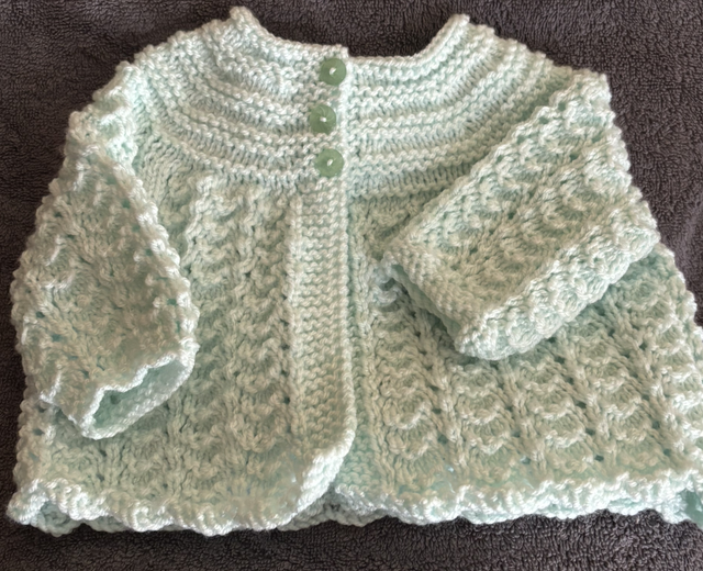 Mint matinee cardigan 6+ months 