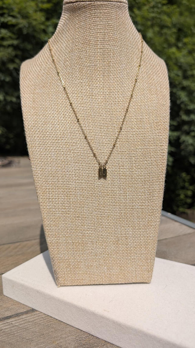 Collier duo d&#039;initiales 