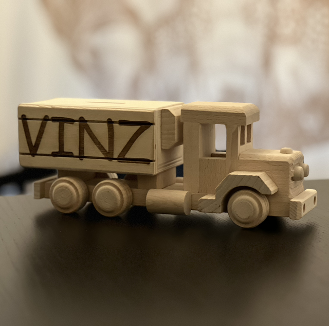 Beuken vrachtwagenspaarpot met naam