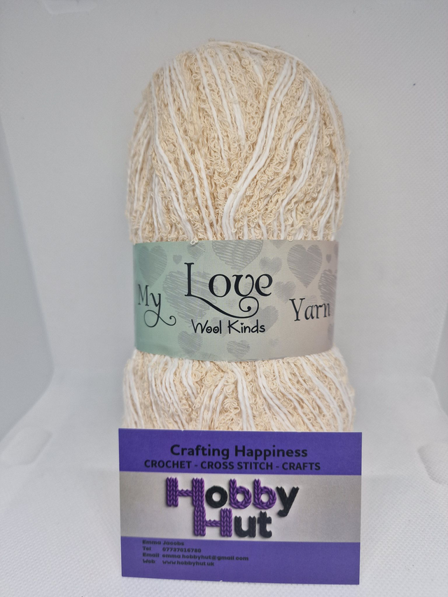 My Love Wool Kind - Fine Yarn - White And Cream - 100g