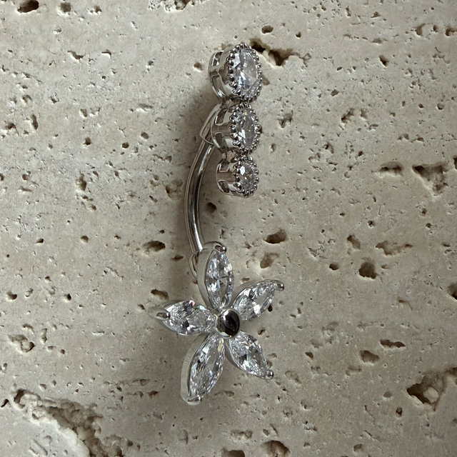 Navelpiercing zilver