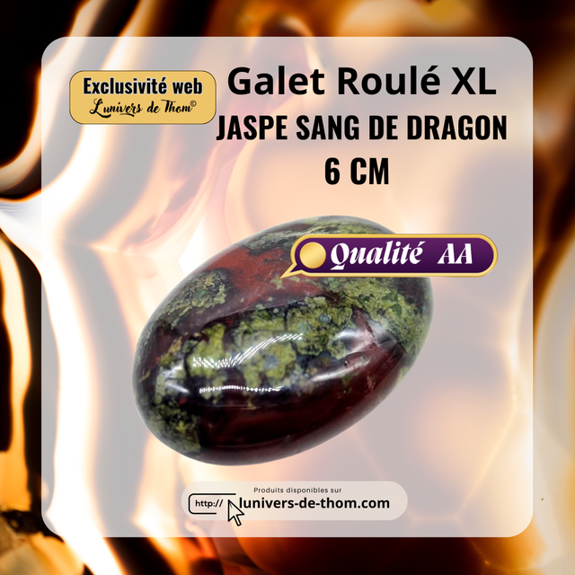 Galet Roulé XL Jaspe Sang de Dragon
