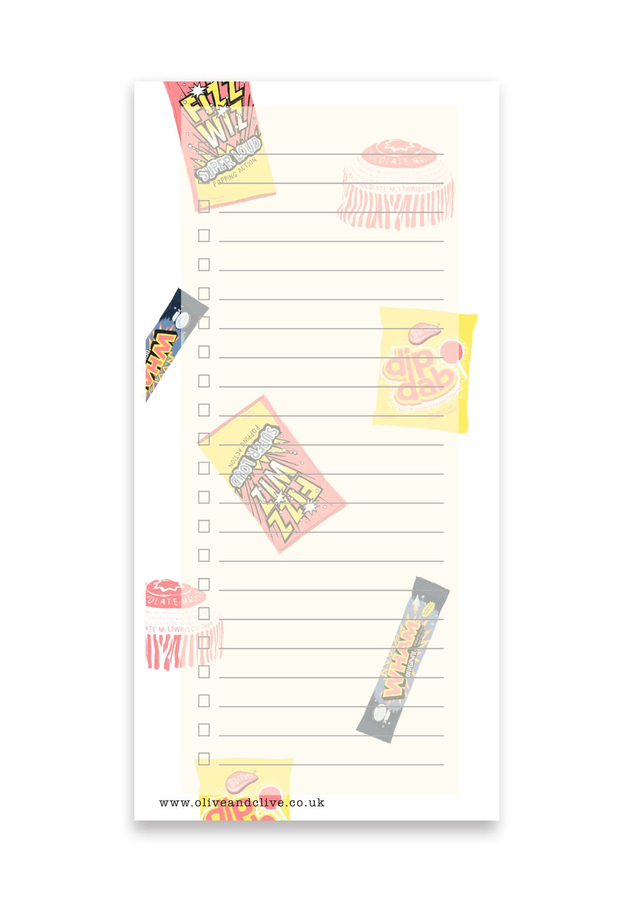 Sweets - Shopping List (Magnetic / Non Magnetic)  