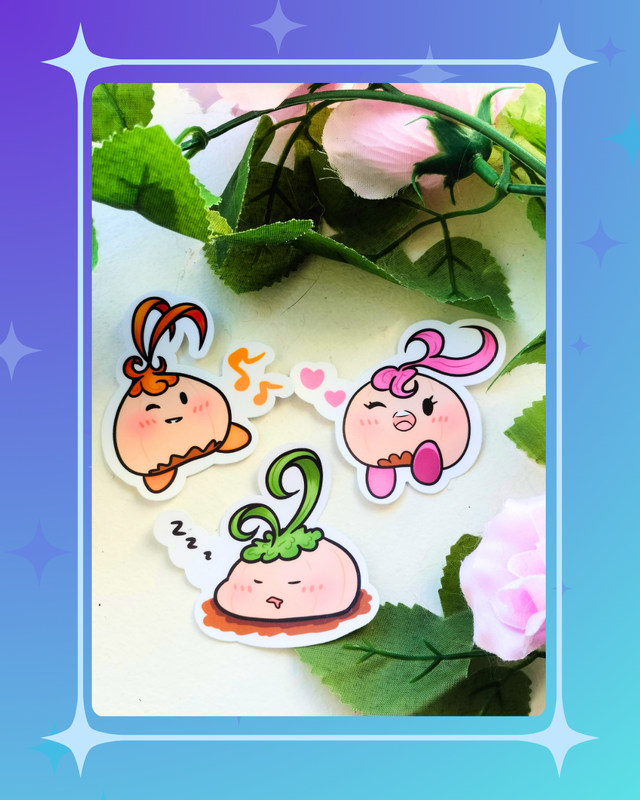 Autocollant (au choix) : Petit bulbe mignon