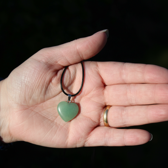 Kristallen Hart Ketting Groene aventurijn