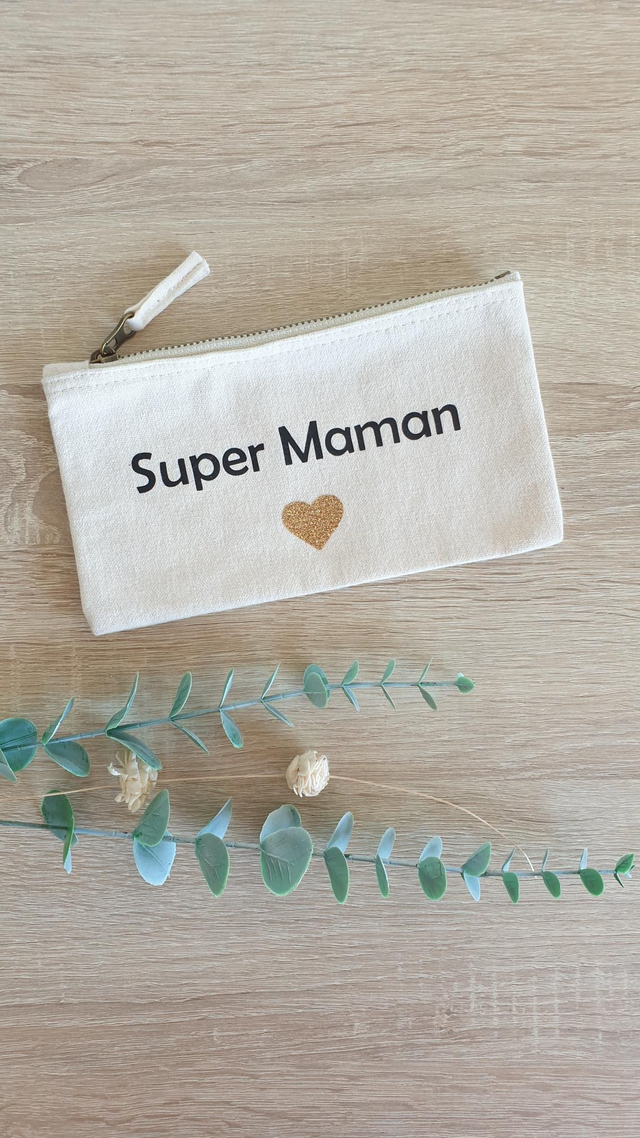 Trousse écru Super Maman