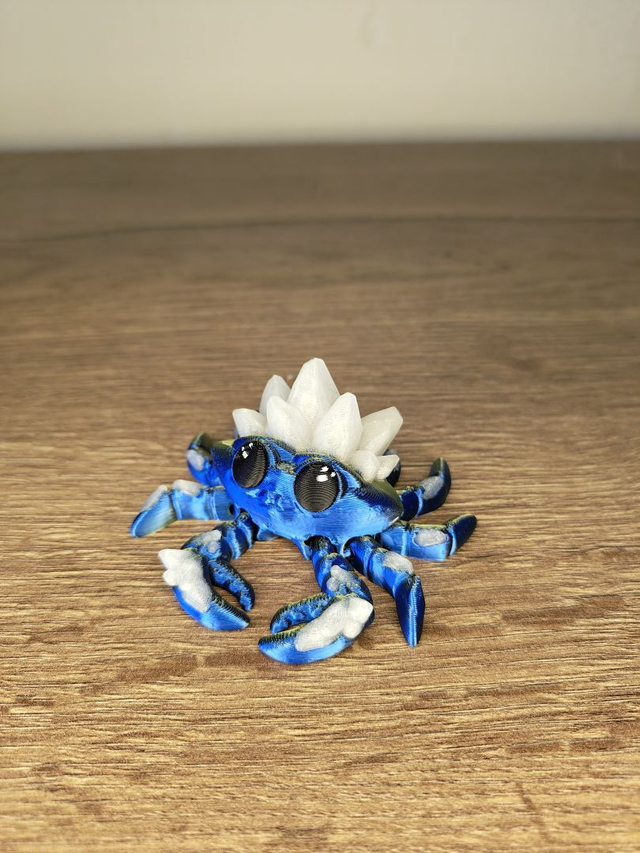 3D Druck: Crystal Crab - Krabbe mit nachtleuchtenden Kristallen