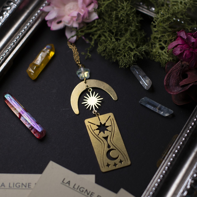 "hourglass" collier en laiton 