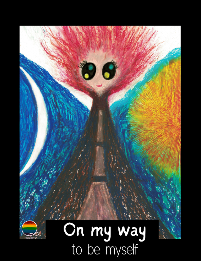 On my way to be myself | magnetic card for affirmation and expressing emotions