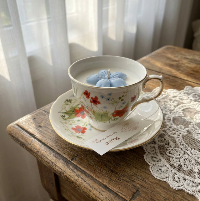 Vintage Teacup Candle 004