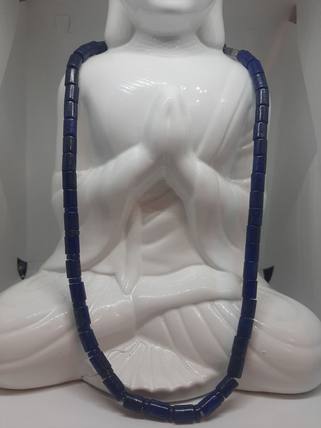 Collar de hombre Superb en gema de tubo de lapislázuli