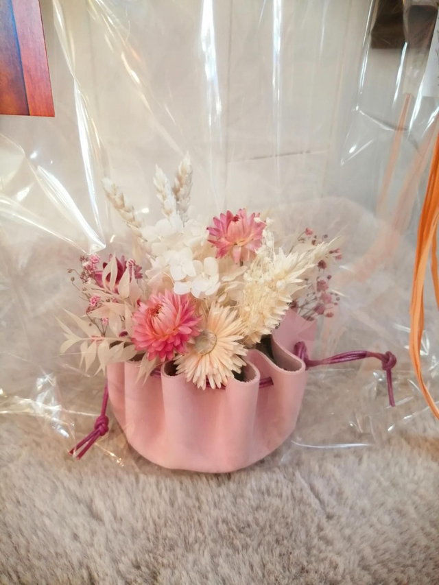 Bourse déco garnie fleurs