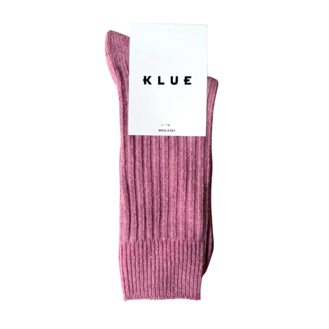 KLUE Silk and Wool DUST STAR socks | Rosewood
