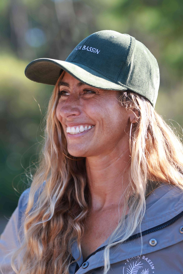 CASQUETTE EN VELOURS - VERT FORÊT
