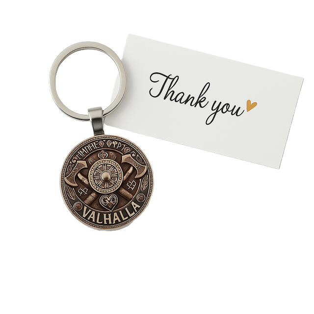 Schlüsselanhänger „Doppelaxt – Valhalla“ – Stilvolles Accessoire für Männer und Frauen