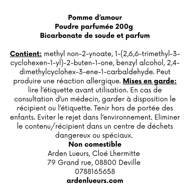 Poudre parfumée Pomme d’amour