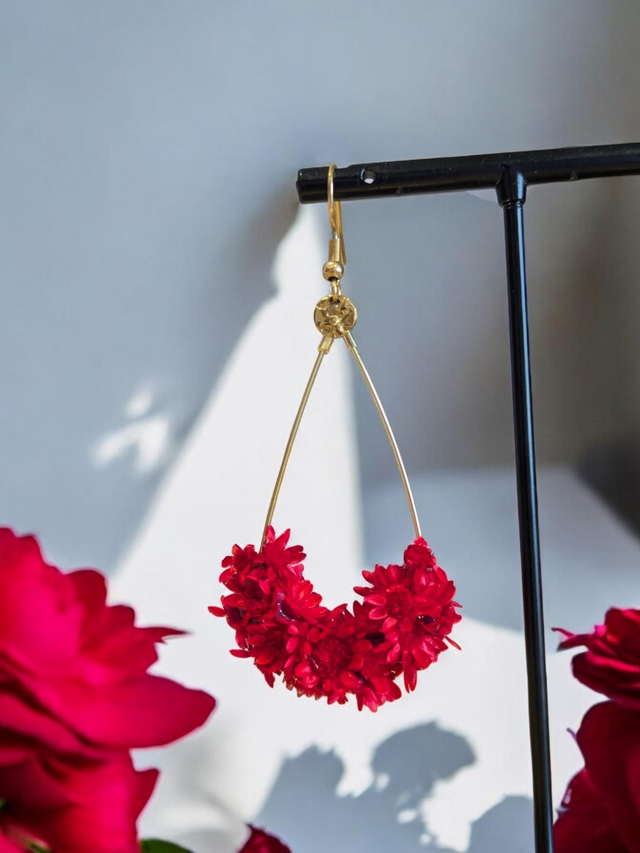 Boucles d'oreilles Lyra - Rouge